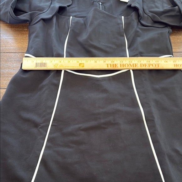 Athropologie Maeve Square-Neck Scalloped Hem Long-Sleeve Mini Dress Large - Picture 8 of 14